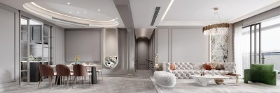 简欧客餐厅3D模型下载